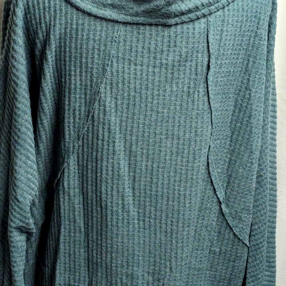 Green Cowl-Neck Top